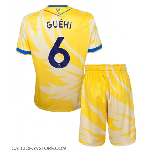 Maglia Calcio Crystal Palace Marc Guehi #6 Seconda Divisa Bambino 2024-25 Manica Corta (+ pantaloncini)